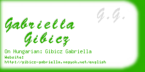 gabriella gibicz business card